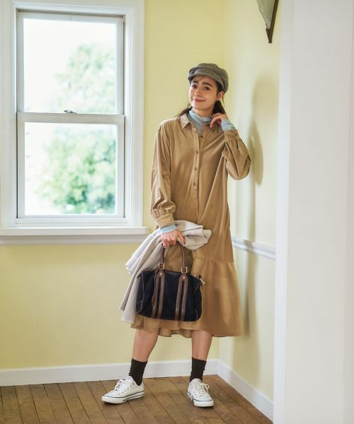 CARA O CRUZ / キャラ・オ・クルス ドレス | コーデュロイのフレアワンピース | 詳細14