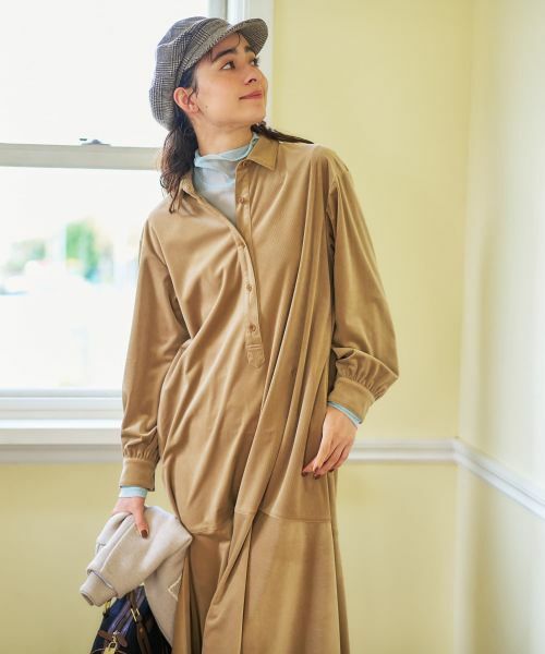 CARA O CRUZ / キャラ・オ・クルス ドレス | コーデュロイのフレアワンピース | 詳細2