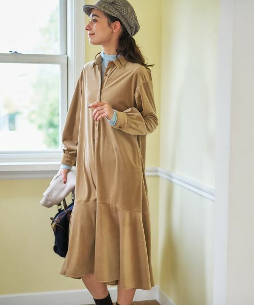 CARA O CRUZ / キャラ・オ・クルス ドレス | コーデュロイのフレアワンピース | 詳細3