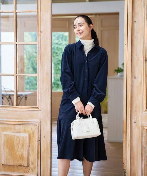 CARA O CRUZ / キャラ・オ・クルス ドレス | コーデュロイのフレアワンピース | 詳細5