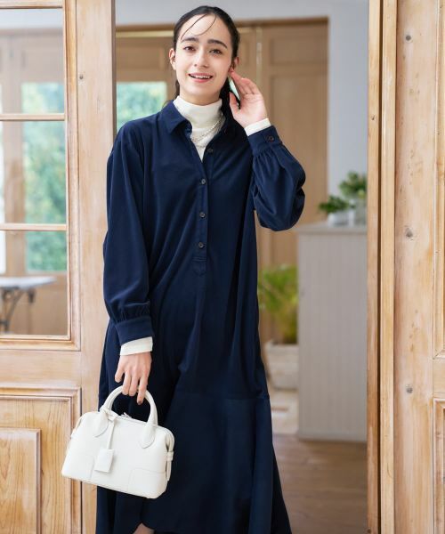 CARA O CRUZ / キャラ・オ・クルス ドレス | コーデュロイのフレアワンピース | 詳細7