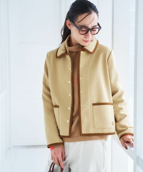 CARA O CRUZ / キャラ・オ・クルス その他アウター | ステンカラーキルティングジャケット | 詳細5