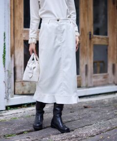 CARA O CRUZ / キャラ・オ・クルス ミニ・ひざ丈スカート | ストライプフリルスカート