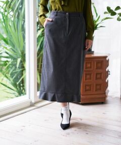 CARA O CRUZ / キャラ・オ・クルス ミニ・ひざ丈スカート | ストライプフリルスカート