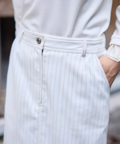 CARA O CRUZ / キャラ・オ・クルス ミニ・ひざ丈スカート | ストライプフリルスカート | 詳細23