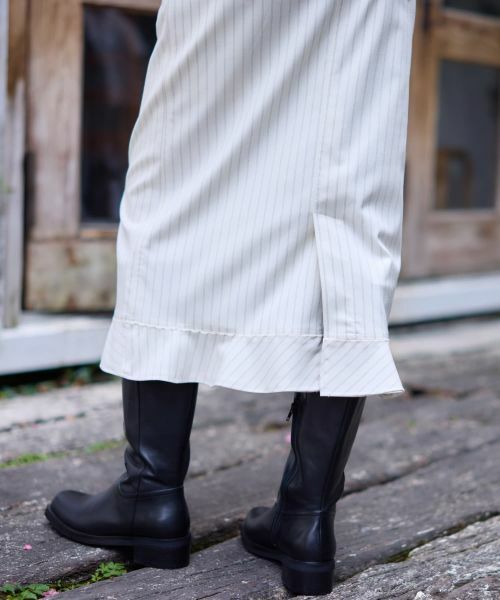 CARA O CRUZ / キャラ・オ・クルス ミニ・ひざ丈スカート | ストライプフリルスカート | 詳細24