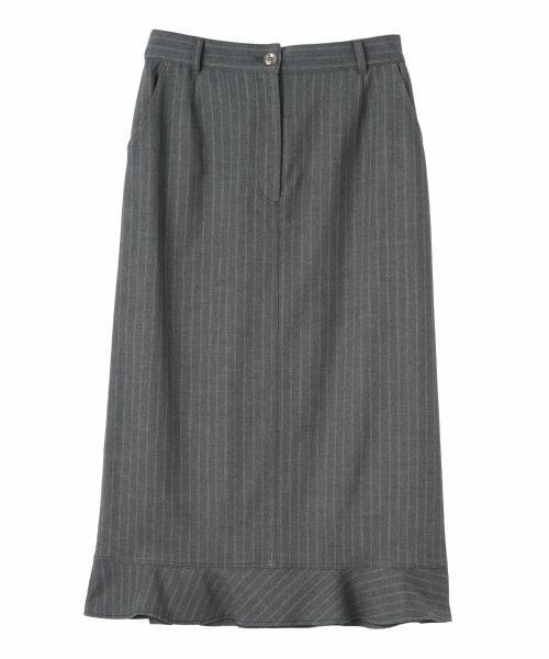 CARA O CRUZ / キャラ・オ・クルス ミニ・ひざ丈スカート | ストライプフリルスカート | 詳細25