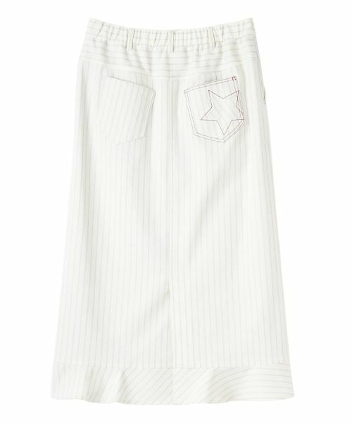 CARA O CRUZ / キャラ・オ・クルス ミニ・ひざ丈スカート | ストライプフリルスカート | 詳細27