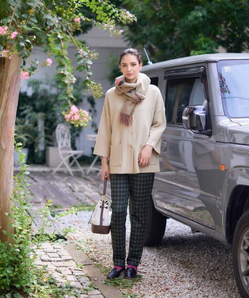 CARA O CRUZ / キャラ・オ・クルス テーラードジャケット | スタンドカラーニットジャケット【ANNE CLAIRE】【35th】 | 詳細11