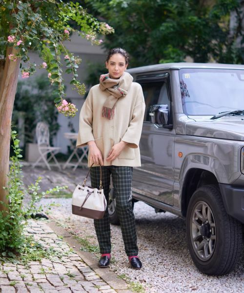 CARA O CRUZ / キャラ・オ・クルス テーラードジャケット | スタンドカラーニットジャケット【ANNE CLAIRE】【35th】 | 詳細13