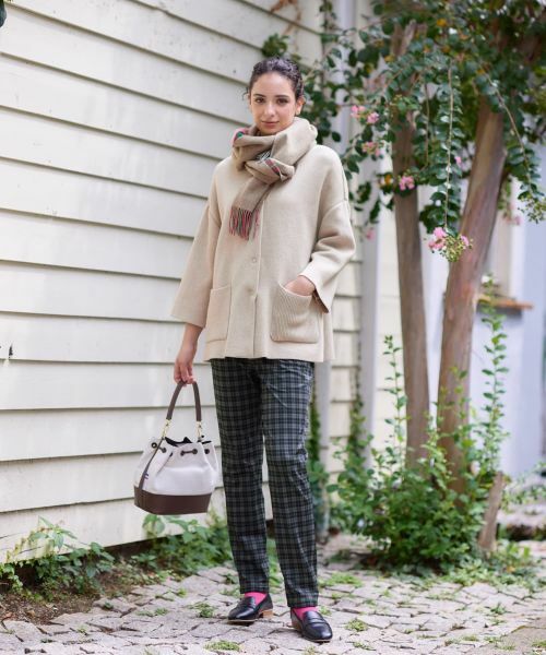 CARA O CRUZ / キャラ・オ・クルス テーラードジャケット | スタンドカラーニットジャケット【ANNE CLAIRE】【35th】 | 詳細19