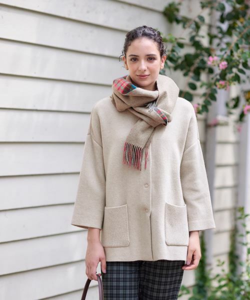 CARA O CRUZ / キャラ・オ・クルス テーラードジャケット | スタンドカラーニットジャケット【ANNE CLAIRE】【35th】 | 詳細2