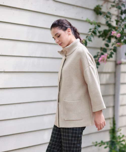 CARA O CRUZ / キャラ・オ・クルス テーラードジャケット | スタンドカラーニットジャケット【ANNE CLAIRE】【35th】 | 詳細7