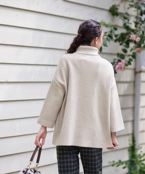 CARA O CRUZ / キャラ・オ・クルス テーラードジャケット | スタンドカラーニットジャケット【ANNE CLAIRE】【35th】 | 詳細9