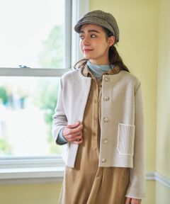 CARA O CRUZ / キャラ・オ・クルス テーラードジャケット | ノーカラーニットジャケット【ANNE CLAIRE】【35th】