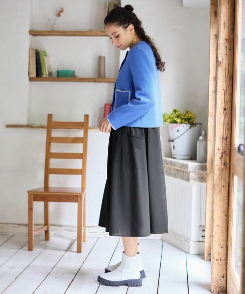 CARA O CRUZ / キャラ・オ・クルス テーラードジャケット | ノーカラーニットジャケット【ANNE CLAIRE】【35th】 | 詳細19