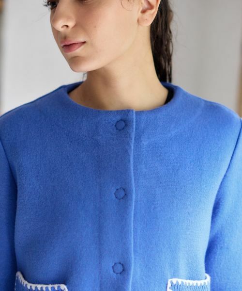 CARA O CRUZ / キャラ・オ・クルス テーラードジャケット | ノーカラーニットジャケット【ANNE CLAIRE】【35th】 | 詳細21