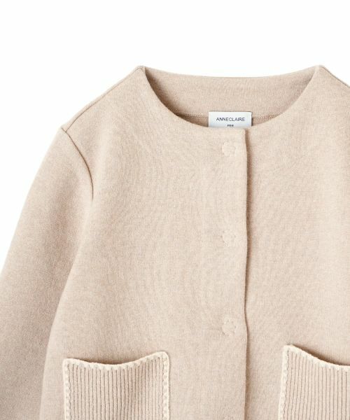 CARA O CRUZ / キャラ・オ・クルス テーラードジャケット | ノーカラーニットジャケット【ANNE CLAIRE】【35th】 | 詳細28
