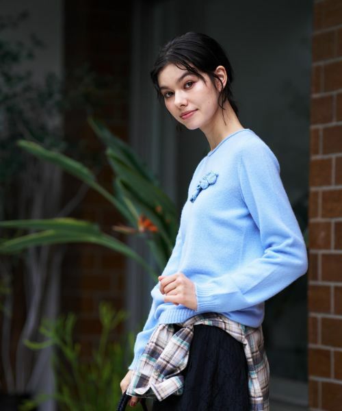 CARA O CRUZ / キャラ・オ・クルス ニット・セーター | カシミヤクルーネックニット【MUSETTI】 | 詳細13