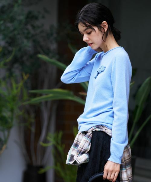 CARA O CRUZ / キャラ・オ・クルス ニット・セーター | カシミヤクルーネックニット【MUSETTI】 | 詳細14