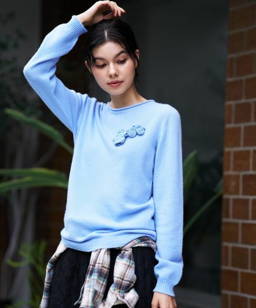 CARA O CRUZ / キャラ・オ・クルス ニット・セーター | カシミヤクルーネックニット【MUSETTI】 | 詳細7