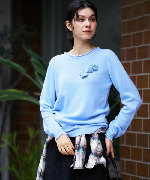 CARA O CRUZ / キャラ・オ・クルス ニット・セーター | カシミヤクルーネックニット【MUSETTI】 | 詳細9