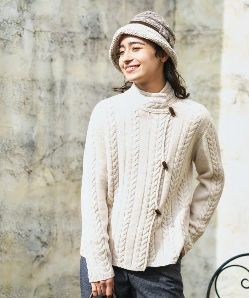 CARA O CRUZ / キャラ・オ・クルス テーラードジャケット | ケーブル編みニットジャケット【MUSETTI】 | 詳細10