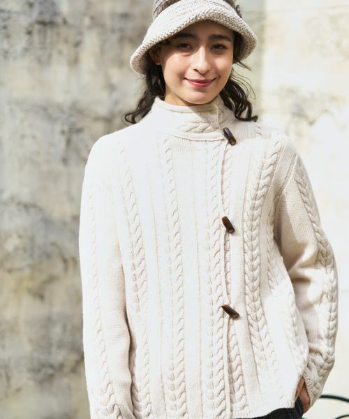 CARA O CRUZ / キャラ・オ・クルス テーラードジャケット | ケーブル編みニットジャケット【MUSETTI】 | 詳細11