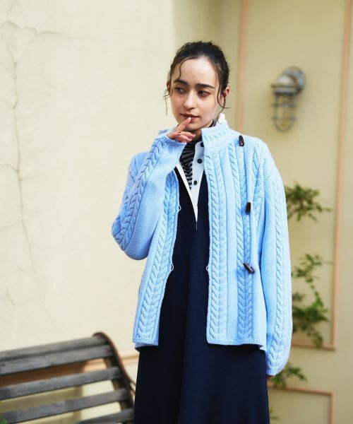 CARA O CRUZ / キャラ・オ・クルス テーラードジャケット | ケーブル編みニットジャケット【MUSETTI】 | 詳細2