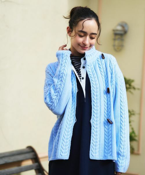 CARA O CRUZ / キャラ・オ・クルス テーラードジャケット | ケーブル編みニットジャケット【MUSETTI】 | 詳細4