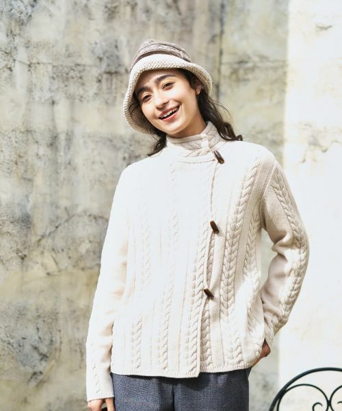 CARA O CRUZ / キャラ・オ・クルス テーラードジャケット | ケーブル編みニットジャケット【MUSETTI】 | 詳細8