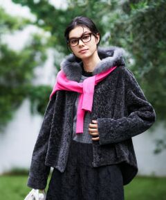 CARA O CRUZ / キャラ・オ・クルス テーラードジャケット | シープファーフーデッドジャケット【LISA CONTE】