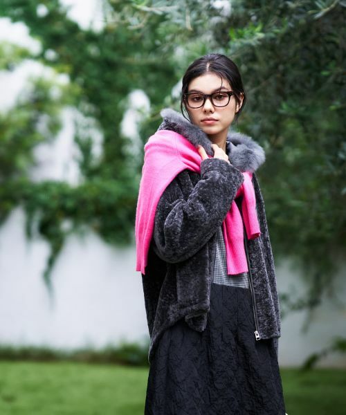 CARA O CRUZ / キャラ・オ・クルス テーラードジャケット | シープファーフーデッドジャケット【LISA CONTE】 | 詳細1