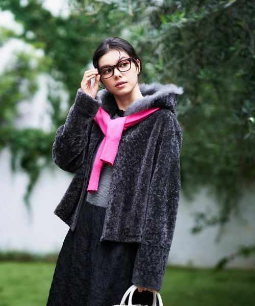 CARA O CRUZ / キャラ・オ・クルス テーラードジャケット | シープファーフーデッドジャケット【LISA CONTE】 | 詳細2