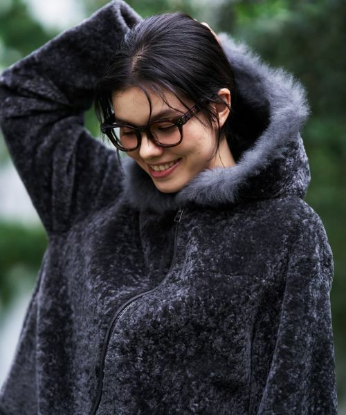 CARA O CRUZ / キャラ・オ・クルス テーラードジャケット | シープファーフーデッドジャケット【LISA CONTE】 | 詳細20