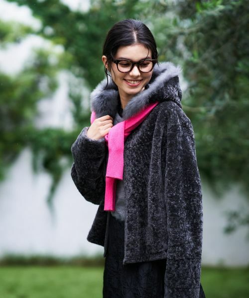 CARA O CRUZ / キャラ・オ・クルス テーラードジャケット | シープファーフーデッドジャケット【LISA CONTE】 | 詳細3