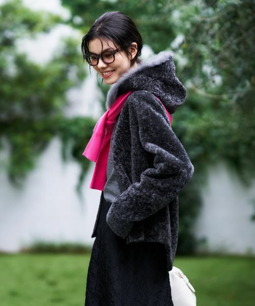 CARA O CRUZ / キャラ・オ・クルス テーラードジャケット | シープファーフーデッドジャケット【LISA CONTE】 | 詳細6