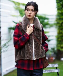 CARA O CRUZ / キャラ・オ・クルス テーラードジャケット | シープファーベスト【LISA CONTE】