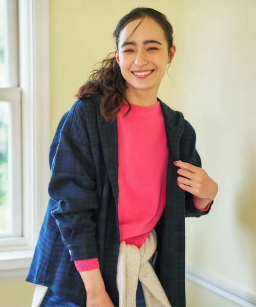 CARA O CRUZ / キャラ・オ・クルス シャツ・ブラウス | チェック柄フーデッド羽織ブラウス【CoC by CARA O CRUZ】 | 詳細12