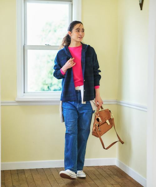 CARA O CRUZ / キャラ・オ・クルス シャツ・ブラウス | チェック柄フーデッド羽織ブラウス【CoC by CARA O CRUZ】 | 詳細25