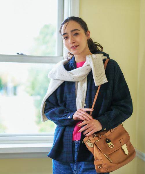 CARA O CRUZ / キャラ・オ・クルス シャツ・ブラウス | チェック柄フーデッド羽織ブラウス【CoC by CARA O CRUZ】 | 詳細7