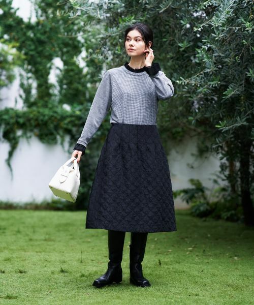 CARA O CRUZ / キャラ・オ・クルス カットソー | 異素材フリル切替プルオーバー | 詳細21