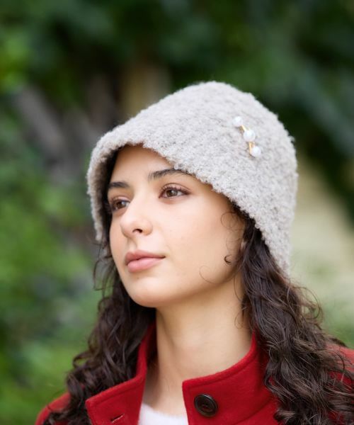 CARA O CRUZ / キャラ・オ・クルス ハット | ブローチ付き ニット帽 | 詳細1