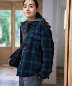 CARA O CRUZ / キャラ・オ・クルス テーラードジャケット | チェック柄中わたジャケット