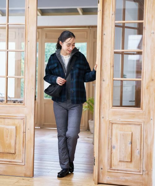 CARA O CRUZ / キャラ・オ・クルス テーラードジャケット | チェック柄中わたジャケット | 詳細8
