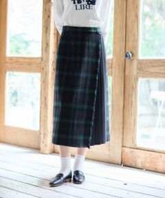 CARA O CRUZ / キャラ・オ・クルス ミニ・ひざ丈スカート | 4WAY チェック柄ラップスカート