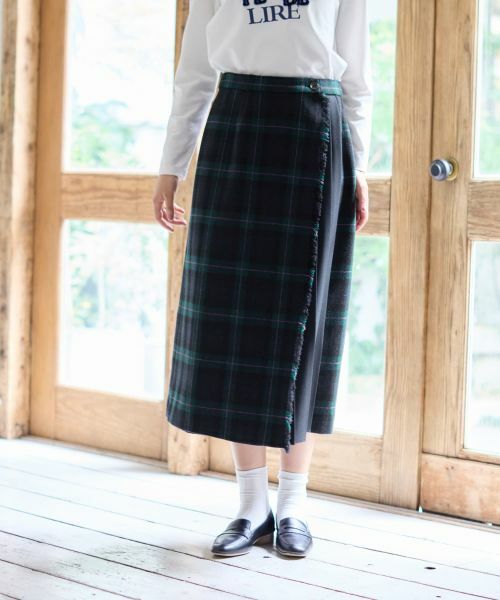 CARA O CRUZ / キャラ・オ・クルス ミニ・ひざ丈スカート | 4WAY チェック柄ラップスカート | 詳細1