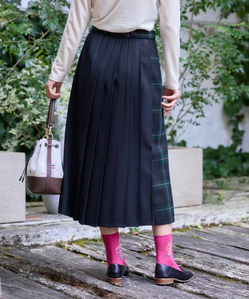 CARA O CRUZ / キャラ・オ・クルス ミニ・ひざ丈スカート | 4WAY チェック柄ラップスカート | 詳細10