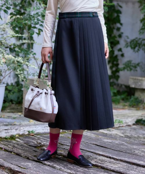 CARA O CRUZ / キャラ・オ・クルス ミニ・ひざ丈スカート | 4WAY チェック柄ラップスカート | 詳細11