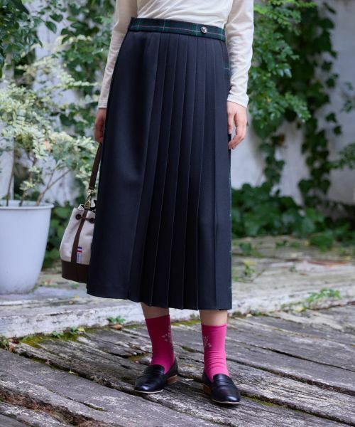 CARA O CRUZ / キャラ・オ・クルス ミニ・ひざ丈スカート | 4WAY チェック柄ラップスカート | 詳細12